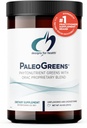 Designs for Health PaleoGreens - Plus de 90% de poudre de Shake vert super biologique avec légumes, baies, enzymes + antioxydants - Non-OGM Mélange à boire, Non aromatisé + non sucré (30 portions / 270g)