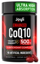 CoQ10 500MG - Co Q 10 Supplément 120 Softgels pour la production de santé cardiovasculaire et d'énergie - Suppléments nutritionnels CoQ10 améliorés avec Coenzyme Q10 - Alternative aux softgels Coq10 400mg