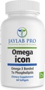 Omega Icon Antarctique Superba Boost Krill Oil Supplement – Suppléments Omega-3 à base de phospholipides, Astaxanthine, soutient la santé cardiaque, 1000mg-100% traçable de la mer au plateau