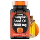 tnvitamines Kürbis Seed Oil - 2000 mg pro Servierung x 120 Softgels | Kürbis Samen Öl Extrakt Ergänzung für Haarwachstum und Blasenkontrolle* | Non-GMO