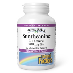Natural Factors Suntheanine L-Theanine for Calm*, 200 mg, 60 Chewable Tabs