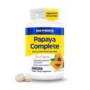 Enzymedica Papaya Enzymes Chewable, Enzymes digestives pour les femmes et les hommes, avec Jus de papaye biologique et chlorophylle, Bromélain haute puissance et Papaine, Vegan, Mint Flavor, 120 comprimés