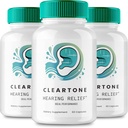 Cleartone Tinnitus Relief für Ringing Ohren Kapseln, Clearton Ohr Pillen Supplement, Klare Ton Tinnitus Behandlung, Berechnen Ohrring Relief - Maximale Stärke, Cleartone Bewertungen (3 Pack)