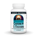 Source Naturals Caféine + L-Theanine, Energy and Focus Support from Green Tea* - 120 comprimés