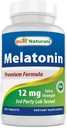 Meilleurs naturels Melatonine 12 mg (1 an d'approvisionnement) - Aide au sommeil de nuit sans médicament - Melatonine pour le sommeil et la détente, 365 Nombre (365 Nombre (paquet de 1))