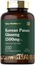 Tahoe Nutritionals Korean Panax Ginseng Extract 1500 mg de 200 capsules de supplément pour hommes et femmes de non-OGM et sans gluten