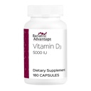 Avantage bariatrique Vitamine D3 5 000 UI - Capsules de vitamine D bariatrique - Miscible à l'eau - Soutien de la force osseuse* - Capsule d'aval facile - 180 Compte