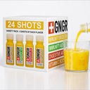 GNGR 24 Shots Variety Pack of Organic Cold-Pressed Ginger Shots – 4 Target Formulas with Peruvian Ginger, High-Absorption Turmeric & Vitamin C, for Immunity, Digestion & Detox – 2 fl oz (Pack of 24)
