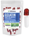 XPRS Nutra Taille 2 Capsules vides - 100 Compte Capsules de gélatine vides - Pills Bricolage Capsule Remplissage - Pure Pill Gel Caps pour Do-It-Youlf Suppléments (Clear Red/White)
