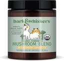 Dr Mercola Bark & Whiskers Mélange de champignons fermentés organiques - Supplément pour chats et chiens - Soutiens Digestion et santé immunitaire - Exempts d'additifs, de remplissage et de gluten - 2,11 oz (60 scoops)