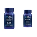 Prolongation de vie Macuguard Supplément santé oculaire avec lutéine, méso-zéaxanthine, safran et astaxanthine - 60 Compte et super K vitamine K1 K2 MK-7 MK-4 vitamine C - 90 Softgels