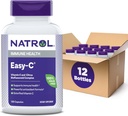 Natrol Easy-C soutient la santé immunitaire avec la vitamine C et les bioflavonoïdes, Bios Vegi Capsules, 500 mg, 120 Compte (paquet de 12)