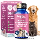 Gewicht und Schilddrüse Unterstützung für Hunde und Katzen, Natürliche Lösung für Hunger Control, Stoffwechselunterstützung, Optimale Schilddrüse Funktion, Effektive Hunde & Katzengewichtsverluste, 400 Odorless, Geschmackslose Pillen