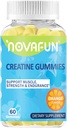Suppléments de créatine, 1500mg Monohydrate de créatine pour la force musculaire, l'endurance, la performance d'entraînement, Végétarien et sans gluten, Arôme orange, 60 Comte