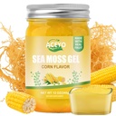 (12 OZ) Irish Sea Moss Gel Organic Raw Vegan Corn Flavored Natural Seamoss Supplement 102 Vitamine und Mineralien Wild Harvested Non-GMO Immune Defense Booster Schilddrüse Verdauungsunterstützung