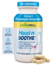 HEAL-N-SOOTHE Joint Support Supplements - Proteolytische Enzyme wie Bromelain & Papain, mit Boswellia, Turmeric & Ginger- Promotes Protein Digestive Function & Body Defense Wellness- 60 Count (1 Pack)