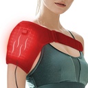 Schulter-Heating-Pad-Heated-Wrap - 3 Wärmestufen Heizkissen für Schulter Schmerzen für Männer Frauen Gefrorene Schulter Schmerzen Relief-Red