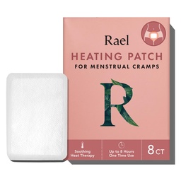 Rael Patchs chauffants à base de plantes, relief de crampes d'époque, thermothérapie, conception ultra mince, sur la taille de go, pour tous les types de peau (8 comte)
