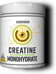 Ekkovision poudre monohydratée de créatine, micronisée, paradis des ananas, pré-entraînement et supplément post-entraînement pour les hommes et les femmes, soutien énergétique, facile à mélanger dans les secousses, smoothies et boissons, 100 Srvgs