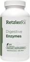 HormoneSynergy Enzymes digestifs 120 Capsules de légumes Résistants aux acides multiples, compatibles avec le végétal