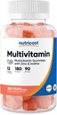 Nutricost Multivitamin Gummies, 180 Gummies (Mixed Berry Flavored) - 90 Serv, Glutenfrei, Non-GMO und Vegetarisch Freundlich