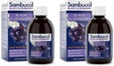 Sambucol Black Elderberry Sirop - Sambucus Elderberry Sirop, Black Elderberry Liquid, Immune Support, antioxydants élevés, sans gluten - formule originale, 7,8 Fl Oz (paquet de 2)