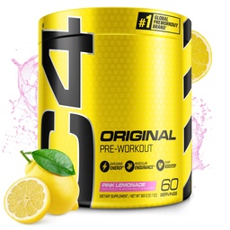Cellucor C4 original pré-entraînement Poudre de citronnade rose Vitamine C pour immunosupport sucre sans pré-entraînement énergie pour les hommes et les femmes 150mg caféine + bêta Alanine + créatine 60 portions