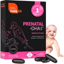 Zahler Vitamine prénatale avec DHA et folate - Suppléments DHA et multivitamine prénatale pour la mère et l'enfant - Casher Vitamines prénatales DHA avec fer, softgels prénataux 60 Compte