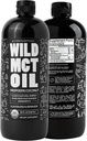 Huile MCT sauvage de noix de coco biologique – 32 fl oz – de noix de coco 100% naturelle – sans saveur et sans odorat C10/C8 MCT L'huile pour l'énergie et le soutien cognitif – Keto-friendly – Parfait pour le café, Shakes & Recettes