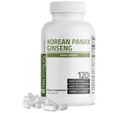 Bronson Coréen Panax Ginseng soutient l'énergie, l'endurance et la vitalité + la mémoire et la performance mentale, 120 capsules