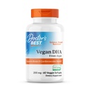 Docteurs Meilleur DHA végétalien de l'algue, soutient la santé cérébrale et cardiovasculaire, non-OGM, sans gluten, sans soja, végétalien 60 légumes softgels