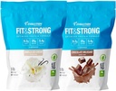Evolution Advance Nutrition Fit & Strong - Pure Whey Protein Powder mit BCAA, Natural Flavor – 2 Pfund (Vanilla) + Fit & Strong- Pure Whey Protein Powder mit BCAA – 2 Pfund (Chocolate)