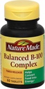Comprimés complexes de vitamine B-100 équilibrés de nature 60 ea (paquet de 5)