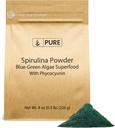 INGRÉDIENTS ORIGINAUX PURE Poudre de spiruline (8oz) Protéines complètes à base végétale, non OGM