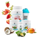 Detox Plus Kit, Daily Cleanse Pure Fiber Meal Ersatz, Drink Mix, Shake Booster und Supplement, Body Cleanse Kit für Damen, Daily System Cleanse - Erdbeere, Aloe Vera Mango