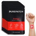 Pure Patch® Energy Patch – Patch thématique d'inspiration botanique avec caféine, acides aminés et mélange d'électrolytes – Format non ingérable – 30 patches