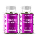 Vitamatic 2 Pack Thyroïde Vegan Support Gommies avec Iodine & Kelp – 60 Compte – Basé sur les plantes – Supporte l'énergie et le métabolisme
