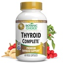 Choix botanique Thyroïde Complet – Soutien maintenant avec Ashwagandha, Schisandra Chinensis, Iodine -pour l'énergie thyroïde, les cheveux, la santé des ongles, le soutien de la santé cardiaque, le soutien hormonal (60 Végétateurs)
