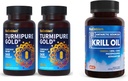 Curcumine Turmère BioEmblem avec supplément d'huile de krill antarctique TurmiPure cliniquement étudié