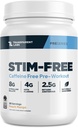 Transparent Labs Stim-Free Pre-Workout - Caffeine & Stim Free Pre Workout Powder Naturally Sweetened for Men and Women with Beta Alanine Powder, Citrulline Malate, & elevATP - 30 Servings, Peach Mango