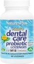 Natures Plus Adults Dental Care Probiotic - Supplement for Teeth & Gum Health - Peppermint Flavor - 60 Vegetarian Lozenges (30 Servings)