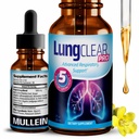 Supplément de soutien pulmonaire gouttes avec extrait de feuille de Mullein sauvage pour les poumons et le soutien mucus - 2 Fl oz
