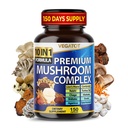 Supplément de champignons 10 en 1 à haute résistance - Lions Mane, Cordyceps, Reishi - Suppléments Cerveau pour la mémoire et le focus ** 5 mois