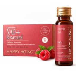 Liquid NAD+|Resveratrol| NMN Alternative | 10x Mehr Absorption | Liposomal Nicotinamid Riboside und Resveratrol mit Antioxidantien | Twice-a-Week | Firm Haut & Gehirn Gesundheit| 10 Schüsse