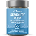 Serenity Sleep Natural Sleep Aid – Potent Blend of Magnésium, Valerian Root and Melatonin – Natural Sleep Aid – Non-Habit-Forming Way to Relax and Get a Good Night - 60 Vegan Soft Caps