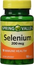 Spring Valley - Sélénium 200 mcg, 100 comprimés