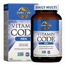 Jardin de la vie Vitamine Code Multivitamine pour les hommes - 120 capsules, vitamines pour les hommes, mélange de fruits et de légumes et probiotiques pour l'énergie, le coeur, la santé de la prostate, les hommes végétariens Multivitamines