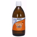 NOW Supplements, Omega-3-Fischöl flüssig, molekular destilliert, Zitrone aromatisiert, 16.9-Unze