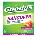 Bony's Hangover Relief Powder, Dual Action Fast Headache Pain Relief avec Aspirine et Caféine, Berry Citrus Flavor, 16 Comte