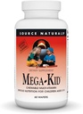 Source Naturals Mega-Kid Chewable Multi-Vitamine, Nutrition sérieuse des enfants 2-10 ans, Saveurs de baies naturelles - 60 Wafers